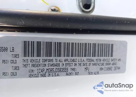 2018 Jeep Cherokee Limited 4X4 z USA, uszkodzony, nr VIN 1C4PJMDB5JD583559